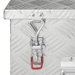 8x Spannverschluss für Kisten & Anhängerzubehör – Verstellbar 115-125mm, verzinktem Stahl, silber-rot, 120 Gramm pro Stück