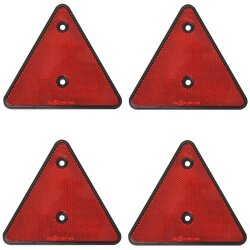 4 x Dreiecke Dreieck Rückstrahler Reflektor Anhängerdreieck Pkw Anhänger LKW