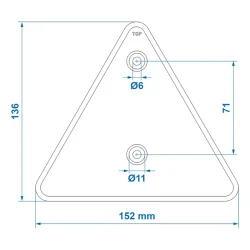 4x Reflektoren Anhänger Dreieck 162x142mm E-Typ für PKW-Anhänger, Wohnmobil