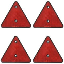 4x Reflektoren Anhänger Dreieck 162x142mm E-Typ für PKW-Anhänger, Wohnmobil