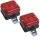 2x Rückleuchte 75x85x55mm Kunststoff Rot 12V Nebelschlussleuchte Set Universal Anhänger Beleuchtung mit Halterung BA15s Birne Heckmontage links rechts