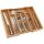 Besteckkasten 7Fächer Besteckkasteneinsatz Bambus Besteck Kasten leer ausziehbar