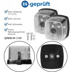 2x Positions- Leuchte Anhänger Begrenzungsleuchten...