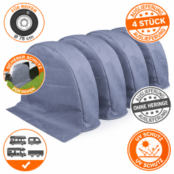 4x Radabdeckung Wohnwagen XL Ø78cm –...