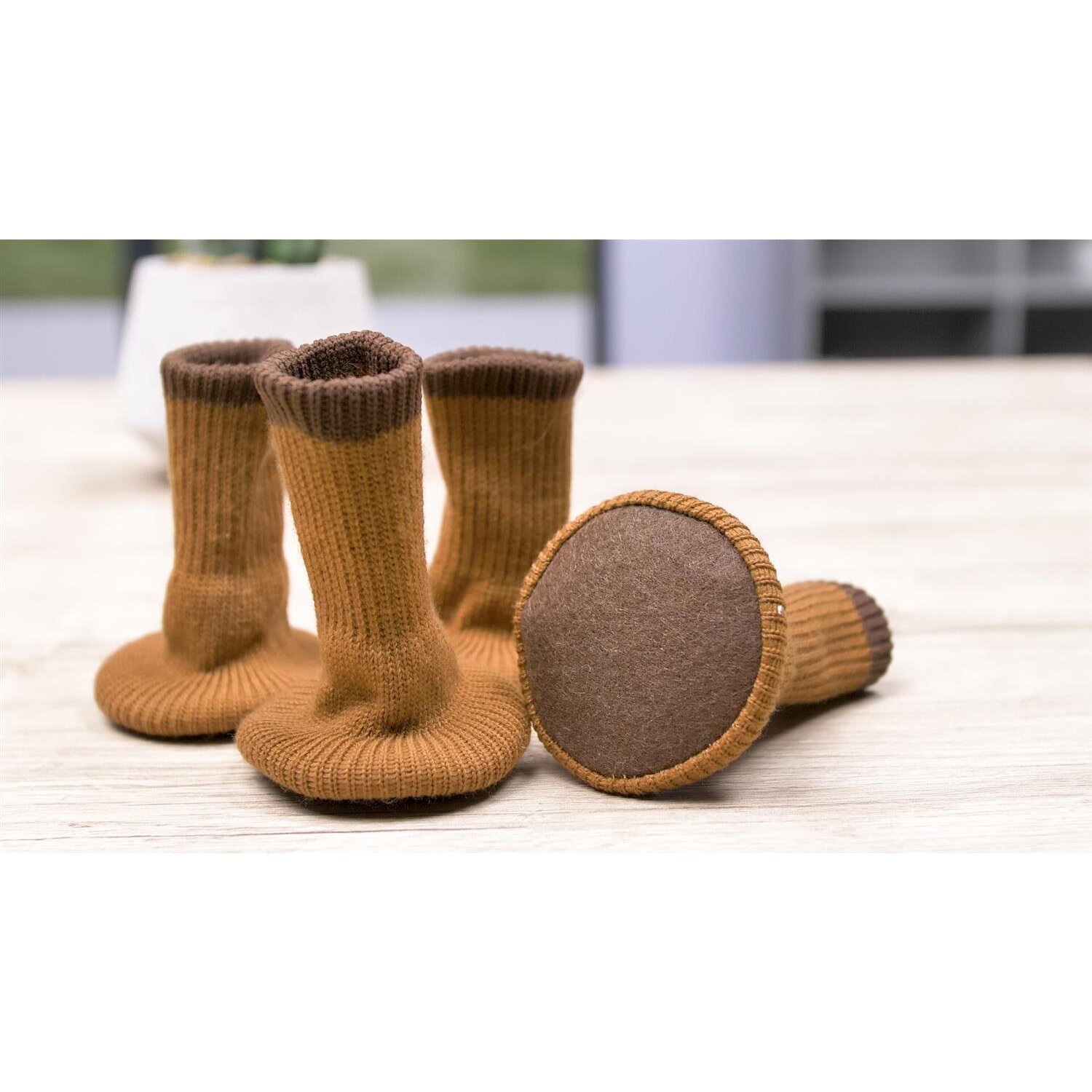 Stuhlsocken 4 Stück Stuhl Socken Stuhlbein Socken Stuhlbeinsocken  Fußbodenschutz, 8,90 €