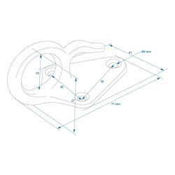 10 STK Planenhaken für Anhänger aus Gusseisen verzinkt 70 x 40 mm
