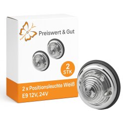 2x Positionsleuchte Weiß für Anhänger...