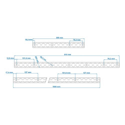 4 STK Airlineschiene 60 cm mit 8 x Fitting, Zurrschienen 28 x Schrauben Belastung 8,31 KN bei 30 Grad, 8,59 KN bei 45 Grad