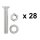 4 STK Airlineschiene 60 cm mit 8 x Fitting, Zurrschienen 28 x Schrauben Belastung 8,31 KN bei 30 Grad, 8,59 KN bei 45 Grad
