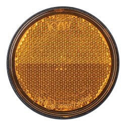 8x Reflektor Orange Ø60 Rund Rückstrahler Anhänger PKW Seitenstrahler mit Bolzen
