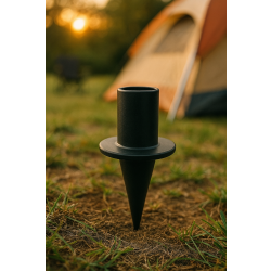 8x Bodenspitze für Zeltstangen Ø23mm Rohr – zeltstabspitze schwarz für Zeltgestänge Zubehör Camping Zeltstabdorn Kunststoff Ø25 mm