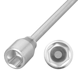 Handkurbel 19 mm Adapter-Verlängerung 620 mm für Wohnwagen Kurbelstützen Anhänger Stützen manuelle Kurbel Stahl geeignet für höhenverstellbare Stützen Caravan Camping