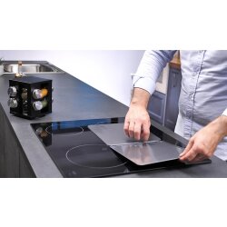 AS Spritzschutz mit Antihaftbeschichtung 25x23cm – Spritzschutz Pfanne und Küche, Küchenrückwand, Herd Pfannenspritzschutz AS