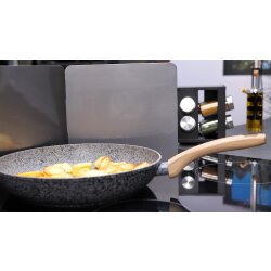 AS Spritzschutz mit Antihaftbeschichtung 25x23cm – Spritzschutz Pfanne und Küche, Küchenrückwand, Herd Pfannenspritzschutz AS