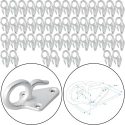 50 x Planenhaken mit Öse 70x40mm Anhängernetz Anhänger Netz Planen Haken Zurröse