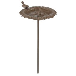 Vogeltränke Gusseisen stehend Futterschale Vogel Metall Vogelbad Höhe 79,5 cm