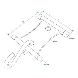 6x S-Haken Edelstahl geeignet für Kederschiene 5/6 - 7/8mm Set Hangers Kit Kunstsoff