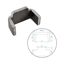 4 x Gegenhalter für Boardwandverschluss Anhänger L46 mm Innenbreite 35 mm