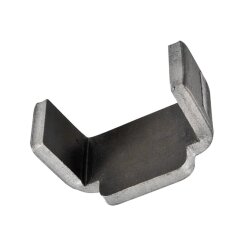 4x Gegenhalter für Winkelhebelverschluss aus unbehandeltem Stahl für Exzenterverschluss Anhänger mit Gesamtlänge 46mm