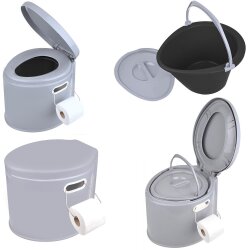 Campingtoilette 7L Reisetoilette Komposttoilette WC tragbar Schutzhülle Mobile
