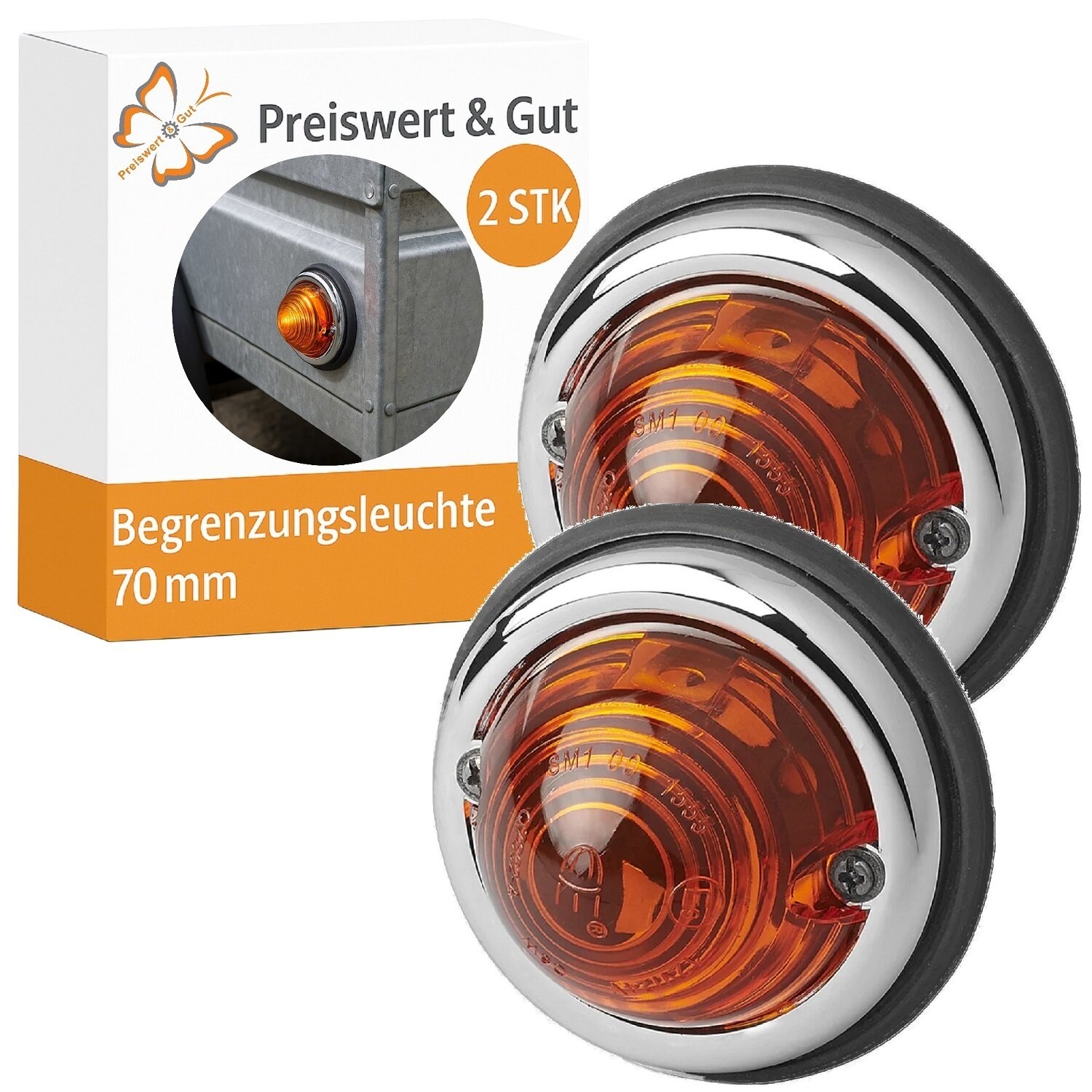Suuosl LED Seitenmarkierungsleuchte - 12V Bernstein Für Anhänger Und Wohnwagen