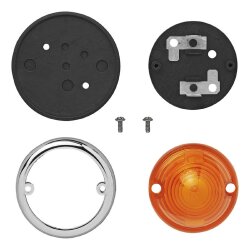 Begrenzungsleuchten Set 2 Stück 70 mm orange 12V 24V E9 geprüft Positionsleuchten für Anhänger Wohnmobil Wohnwagen Fahrradträger Transporter vielseitig einsetzbar ohne Leuchtmittel