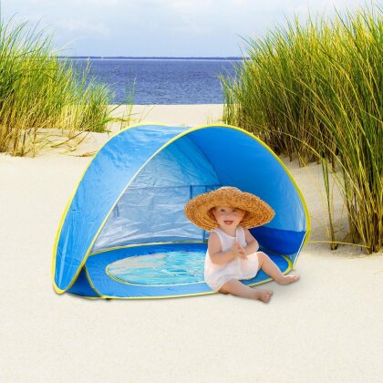 Strandmuschel Baby Kinder Pop Up Wurf Automatik Strandmuscheln UV50 Sonnenschutz