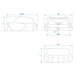 Prallschutz Anhänger Soft Dock Zugmaul Anfahrschutz kompatibel für ALKO 86x66x30