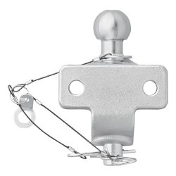 Anhängerkupplungskugel Ø50mm D21 3 5t 350kg Stützlast silber für Maulkupplung und Zugmaul mit Befestigungsbolzen