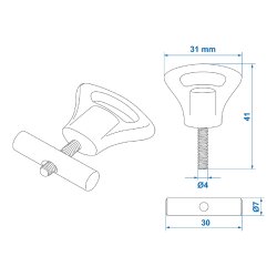 2x Kederstopper 8-10mm für Kederschiene geeignet für Planen, Vorzelte oder Sonnensegel