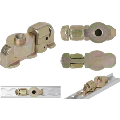 Double Stud Fitting für Airline-Schiene Endbeschlag Innen Zurrschiene 1000daN3/8 2025