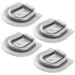 Zurrmulde Anhänger DEKRA Metall 250 daN zur Ladungssicherung Nachrüstung für Anhängerboden und Ladefläche Set 4 Stück