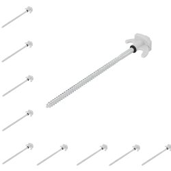 10x Schraubheringe Camping Metall 20 cm Heringe Erdanker zum schrauben Zelt Ø7mm