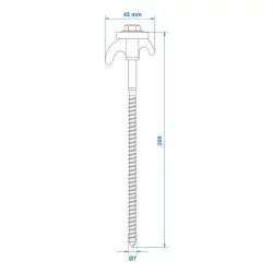 10x Schraubheringe Camping Metall 20 cm Heringe Erdanker zum schrauben Zelt Ø7mm
