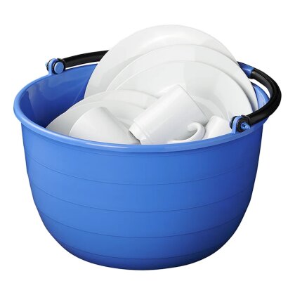 Waschschüssel Plastik mit Korbeinsatz Eimer Kunststoff Camping  Vielzweckeimer 15, 18,90 €