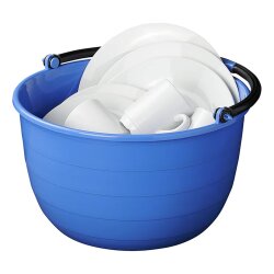 Waschschüssel Camping Kunststoff 15 Liter Spülschüssel mit Korbeinsatz D 35 cm