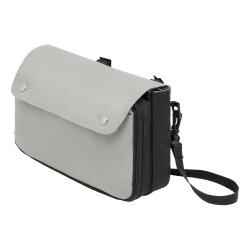 Fahrradtasche Lenkertasche 25x15,5x8,5 cm Fahrrad Tasche Lenker Klettverschluss Regenhaube Polyester Hauptfach Reißverschlussfach Schultergurt abnehmbar Handschlaufe