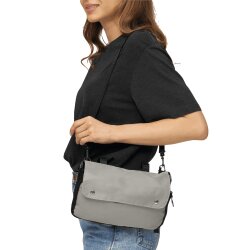 Fahrradtasche Lenkertasche 25x15,5x8,5 cm Fahrrad Tasche Lenker Klettverschluss Regenhaube Polyester Hauptfach Reißverschlussfach Schultergurt abnehmbar Handschlaufe