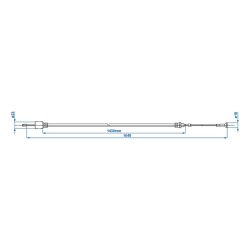 Bremsseil Anhänger 1430/1640mm Universal Bremsseilzug Glocke Ø26mm M8 Kompatibel für AL-KO ab Baujahr 1997