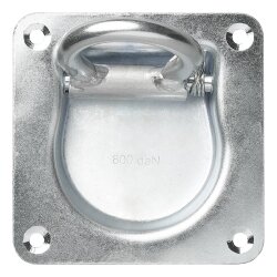 6x Zurrmulde 6 x Gegenplatte 800kg Zurrmulden Set 6x mit Gegenplatten aus Stahl verzinkt – Anhänger Zubehör zur sicheren Ladungssicherung