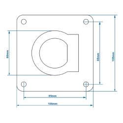 6x Zurrmulde 6 x Gegenplatte 800kg Zurrmulden Set 6x mit Gegenplatten aus Stahl verzinkt – Anhänger Zubehör zur sicheren Ladungssicherung