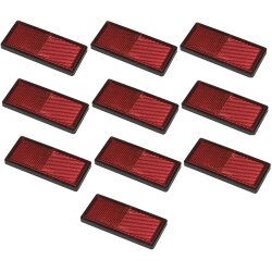 10x Rechteck-Reflektoren E4, Reflektor Rot, ca. 85 x 39...