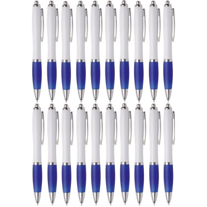 50x Kugelschreiber Blau Set Kulis blauschreibend Großraummine Druckmechanismus