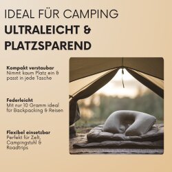 Nackenkissen 3er Set Grau – Nackenhörnchen für Reisen – weiches Nackenstützkissen mit praktischer Aufbewahrungstasche – ideal für Flugzeug, Auto, Bahn & Urlaub