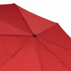 Regenschirm vollautomatisch Rot, Metallstock, Taschenschirm mit Fiberglaspeichen, gummierter Griff, Handtaschenschirm Ø97 cm