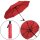 Regenschirm vollautomatisch Rot, Metallstock, Taschenschirm mit Fiberglaspeichen, gummierter Griff, Handtaschenschirm Ø97 cm