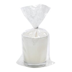 25x Weiße Kerzen im Glas Set mit Wachskerzen Durchmesser 5,5 x 6,6 cm lange Brenndauer dekorative Votivkerzen für Wohnzimmer Schlafzimmer Tischdekoration und stimmungsvolle Atmosphäre