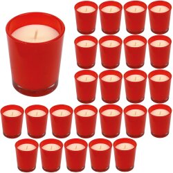 25x Weihnachtskerzen Wachs Votivkerzen Kerzen Rot Kerze...