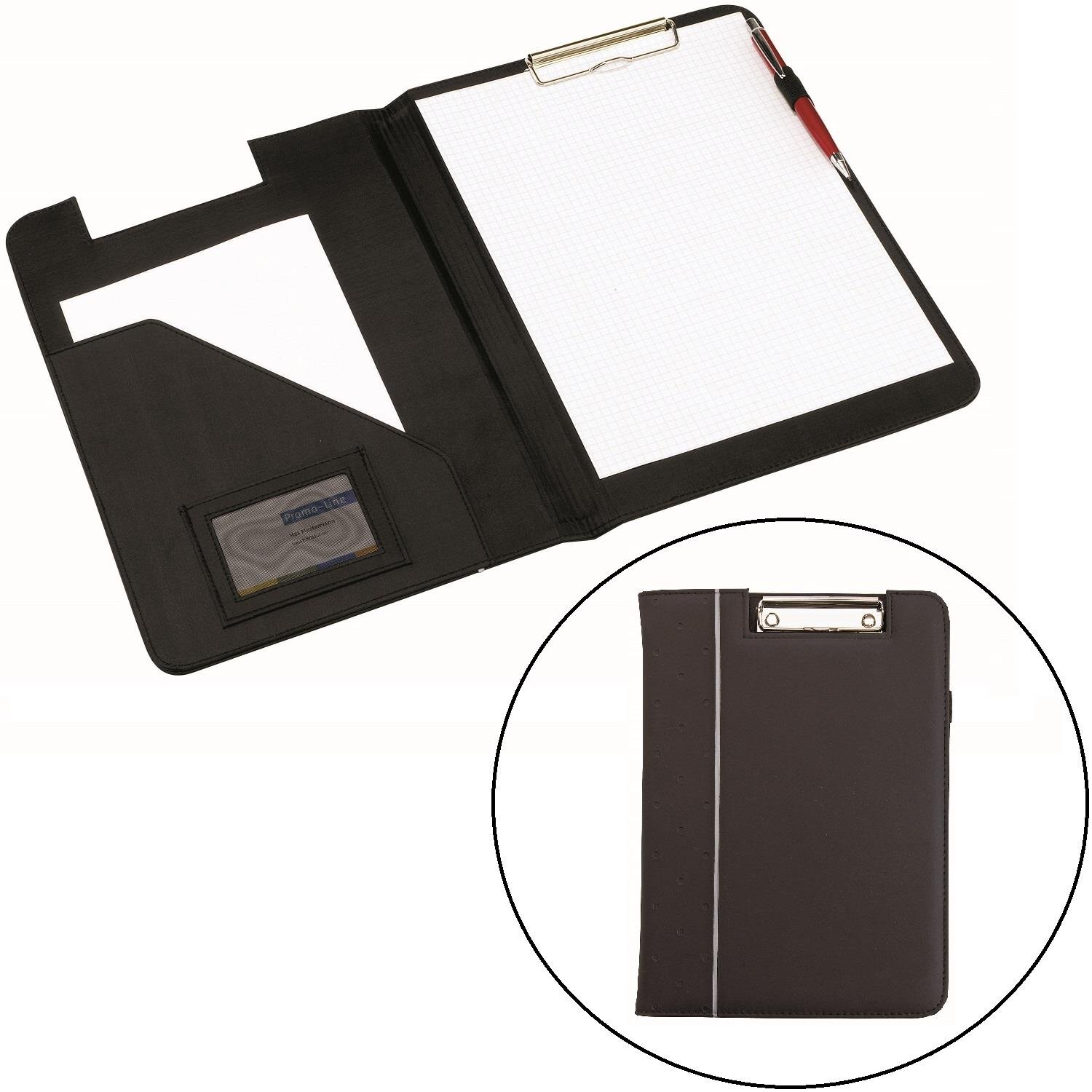 A4 Klemmbrett Mappe Mit Deckel - Leder Schreibmappe Mit Stifthalter & Fächern