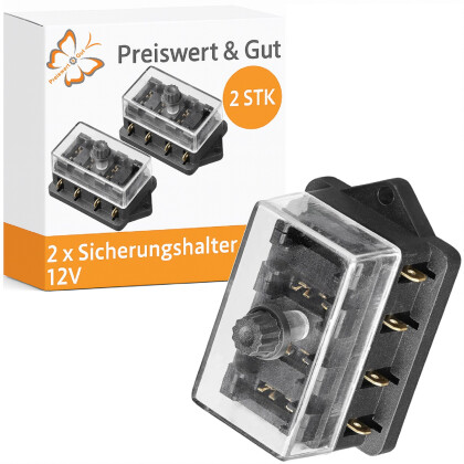2 x Sicherungshalter ATO ATC KFZ 4 fach Sicherungskasten Flachsicherungen LKW
